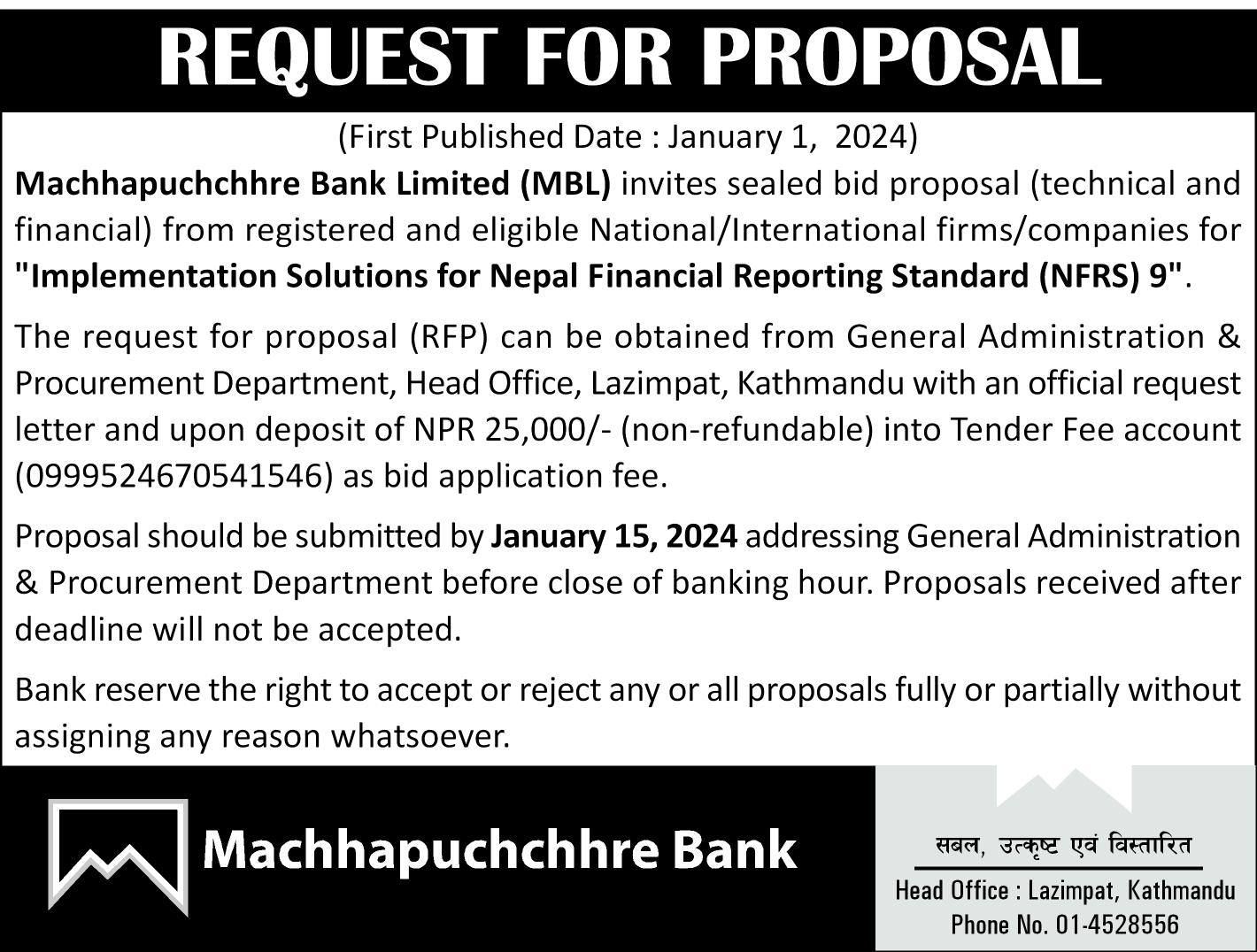 Request for Proposal NFRS